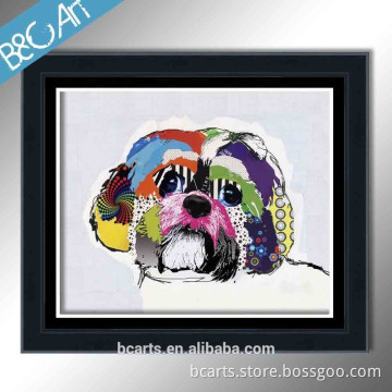 Creative cute Shih Tzu dog art painting for wholesale